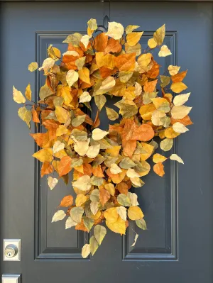 Cascading Falling Leaves Wreath