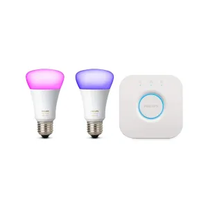 Philips Hue White and Colour Ambiance Mini Starter Kit E27, 9.5 W